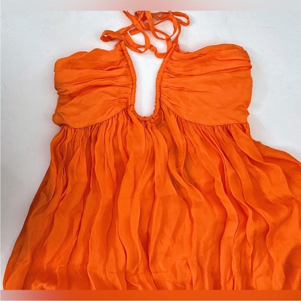 cult gaia Orange Halter Maxi Dress - Picture 3 of 9